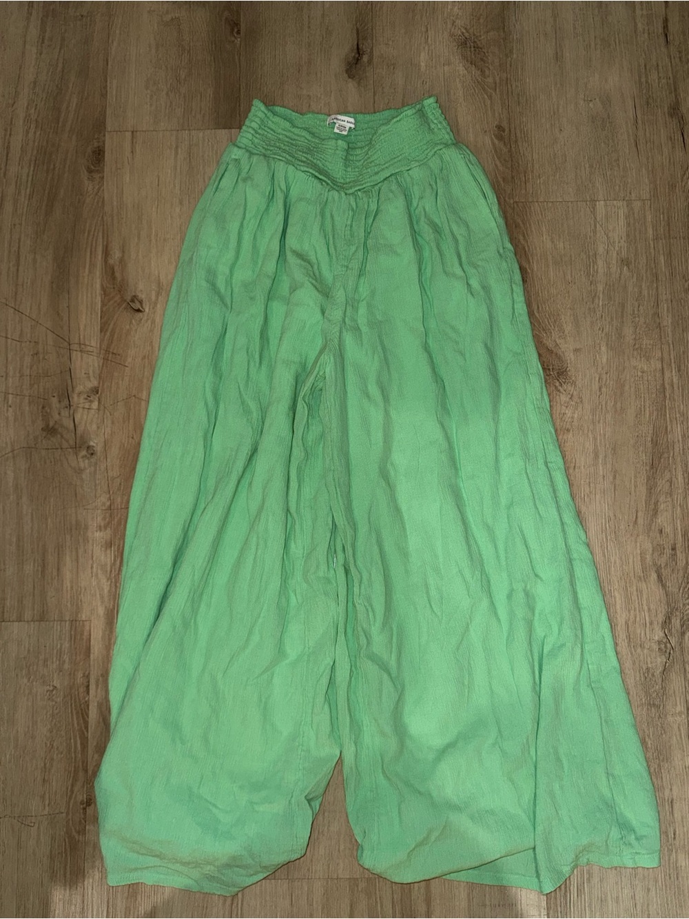 American Eagle Outfitters Mint Green Wide Leg Skirted Pants